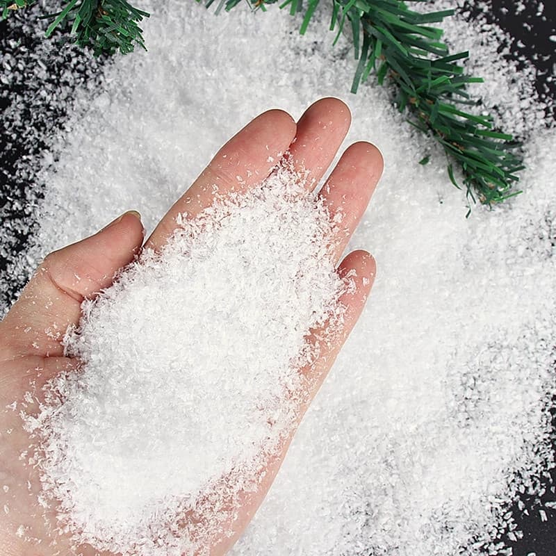 1mm Artificial Snow Simulation Christmas Decorative Props Fake Snow Window Display Snowscape Material for Festive Arrangement