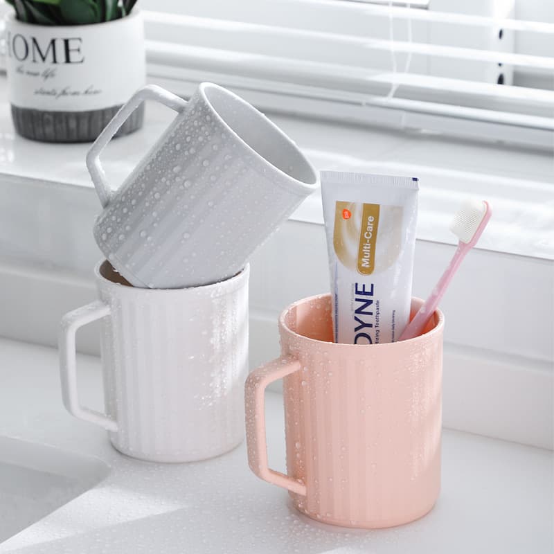 High Aesthetics Mouthwash Cup for Home Use, Bathroom Couple Toothbrush Cup, Large Capacity Thickened with Handle Washing Cup