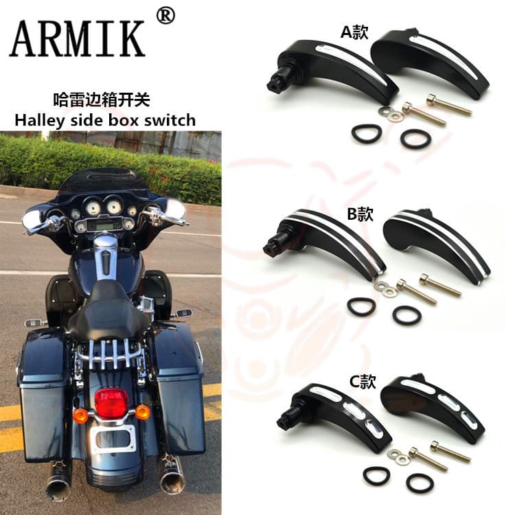 Motorcycle Compatible Harley Touring Road Glide Street Glide 2014-2018 Saddlebag Switch Handle Pull Rod Decorative Handle