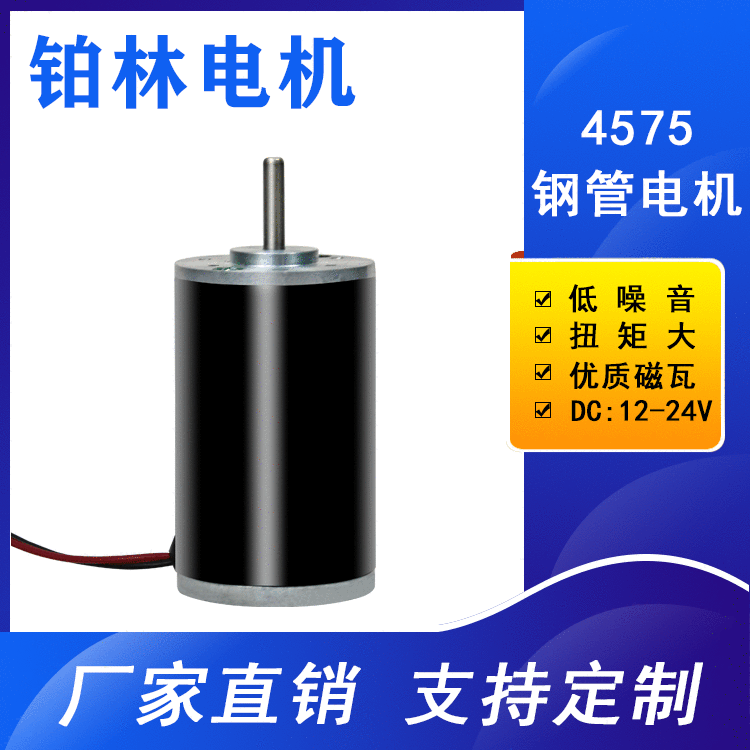 4575 Miniature DC Brushed Motor Carbon Brush Low Noise High Torque DC Below 36V Smart Home Motor