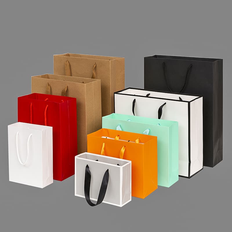 Gift kraft paper bag custom clothing packaging bag women's clothing shopping custom kraft paper glasses handbag manufacturer