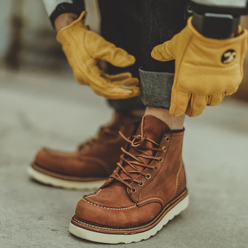 American Style 875 Martin Boots Men's Vintage Workwear Boots Large Yellow Crazy Horse Leather Men's Shoes
