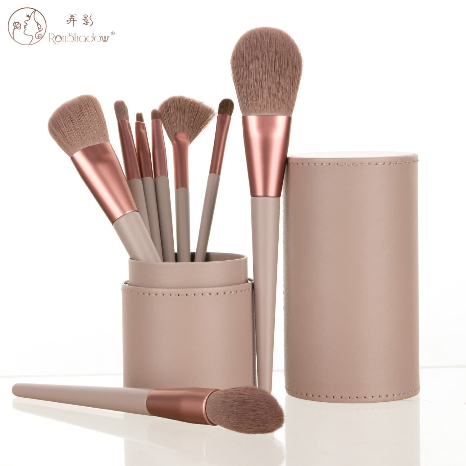 Yanky New Product 8-Piece Makeup Brush Set Animal Hair Eyeshadow Brush Beginner Cosmetic Set Beauty Storage Bucket