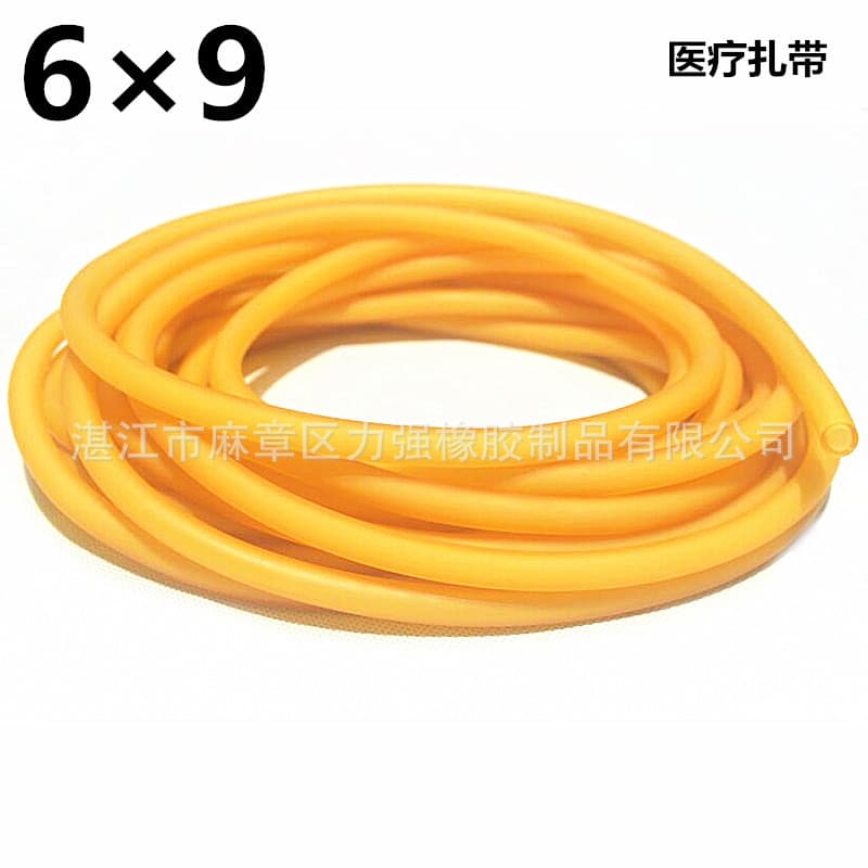 6×9 Black Plain Tourniquet Latex Tube Hose Medical Band Rubber Tube Rubber Band Tube Elastic Tube Rubber Band High Elasticity