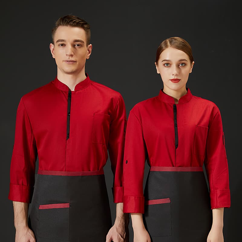 Wholesale Hotel Chef Uniform Men's Long Sleeve Autumn/Winter Restaurant Kitchen Set Thickened Winter Clothes Women