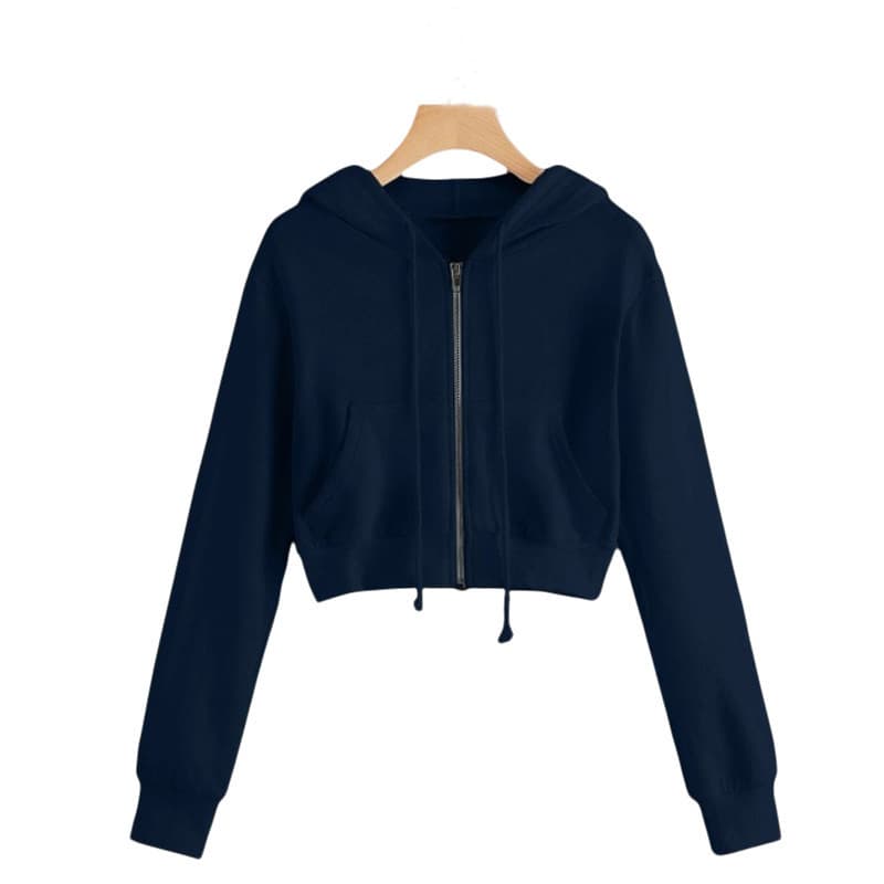 Women's Zipper Hoodie Design Sensation Autumn Winter Short Sleeve Long Hooded Jacket Casual Style Comfortable Cotton Polyester Blend