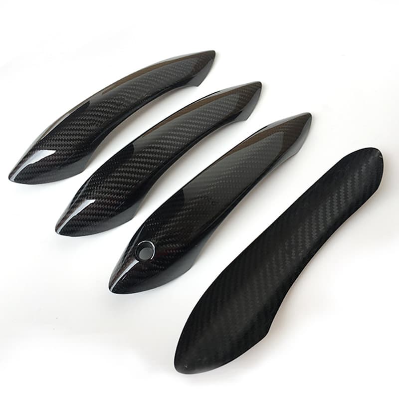Carbon fiber exterior door handle trim accessories for BMW 5 6 7 Series F10 F01