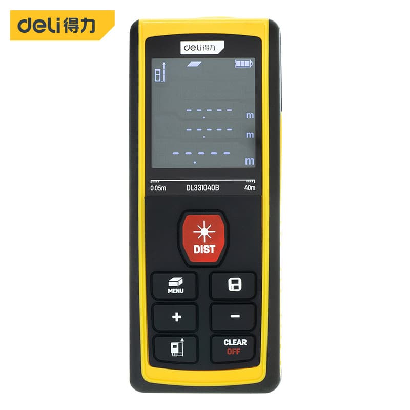 Deli Laser Rangefinder Handheld Infrared Measuring Ruler Electronic Ruler High Precision Economic Distance Measuring Instrument