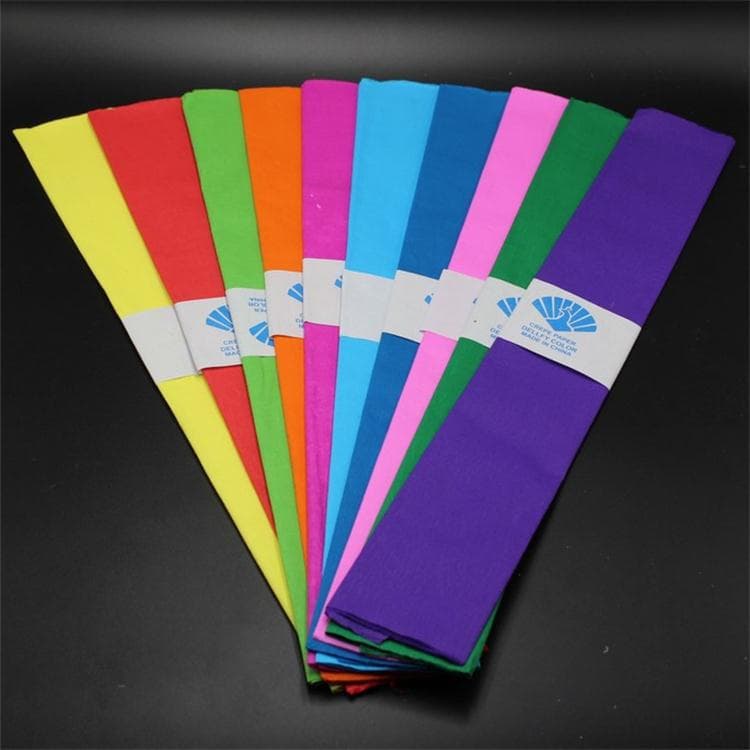 Noke Wholesale Colored Crepe Paper Roll Edge Paper Thickened Crepe Paper for Handmade Flower Craft Materials