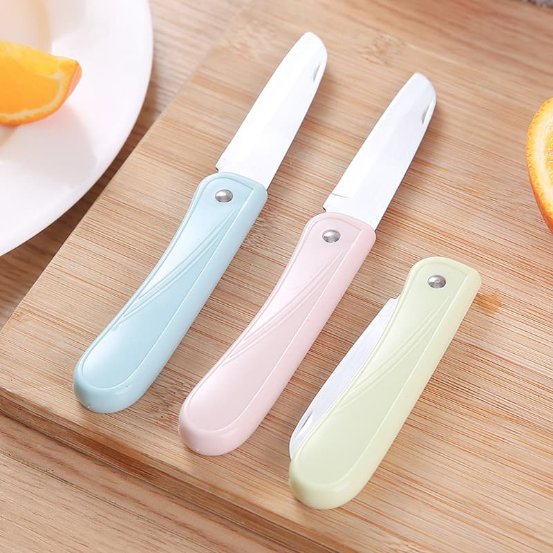 Japanese-style stainless steel fruit knife, supermarket fruit knife, kitchen knife, peeler, folding fruit knife.