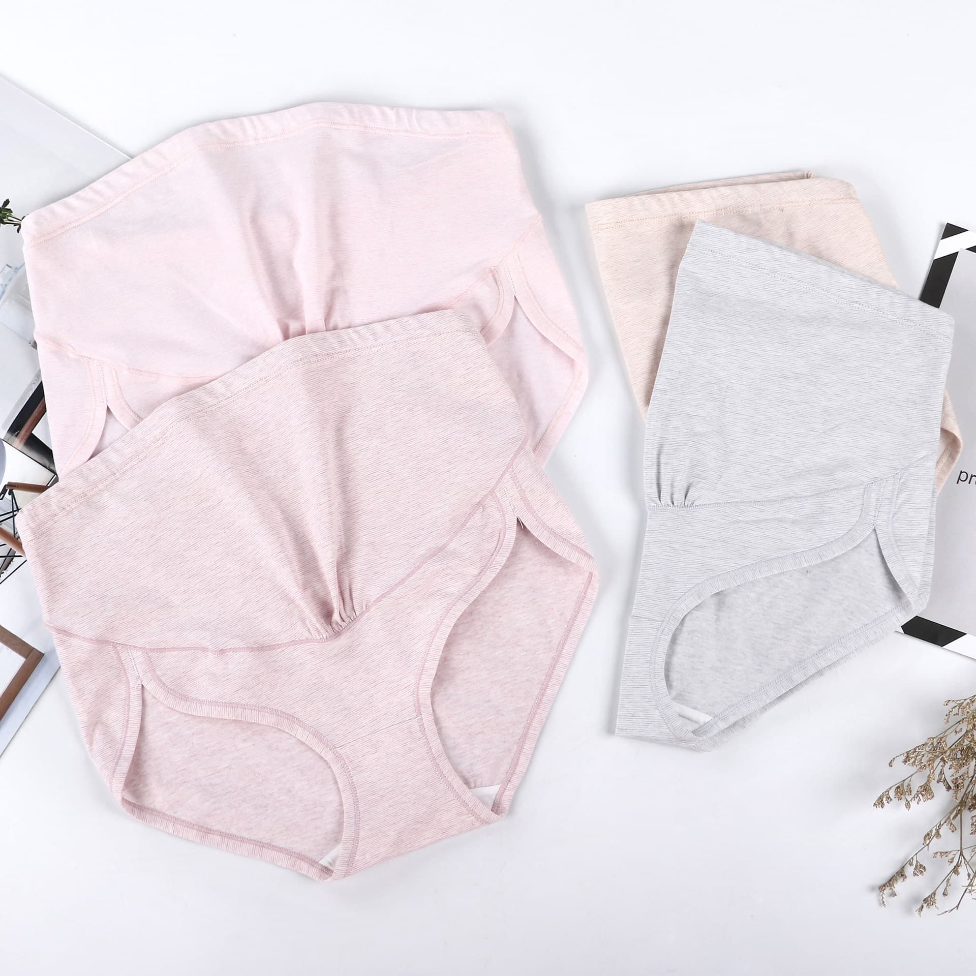 Maternity Underwear High-Waist Belly Support Cotton Shorts for Early, Mid, and Late Pregnancy