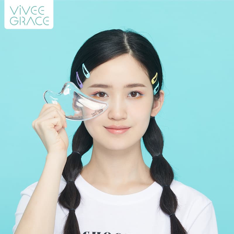 TikTok Viral Crystal Gua Sha Board - Japanese Facial Beauty Eye Massage Tool for Wrinkle Relief and Face Gua Sha