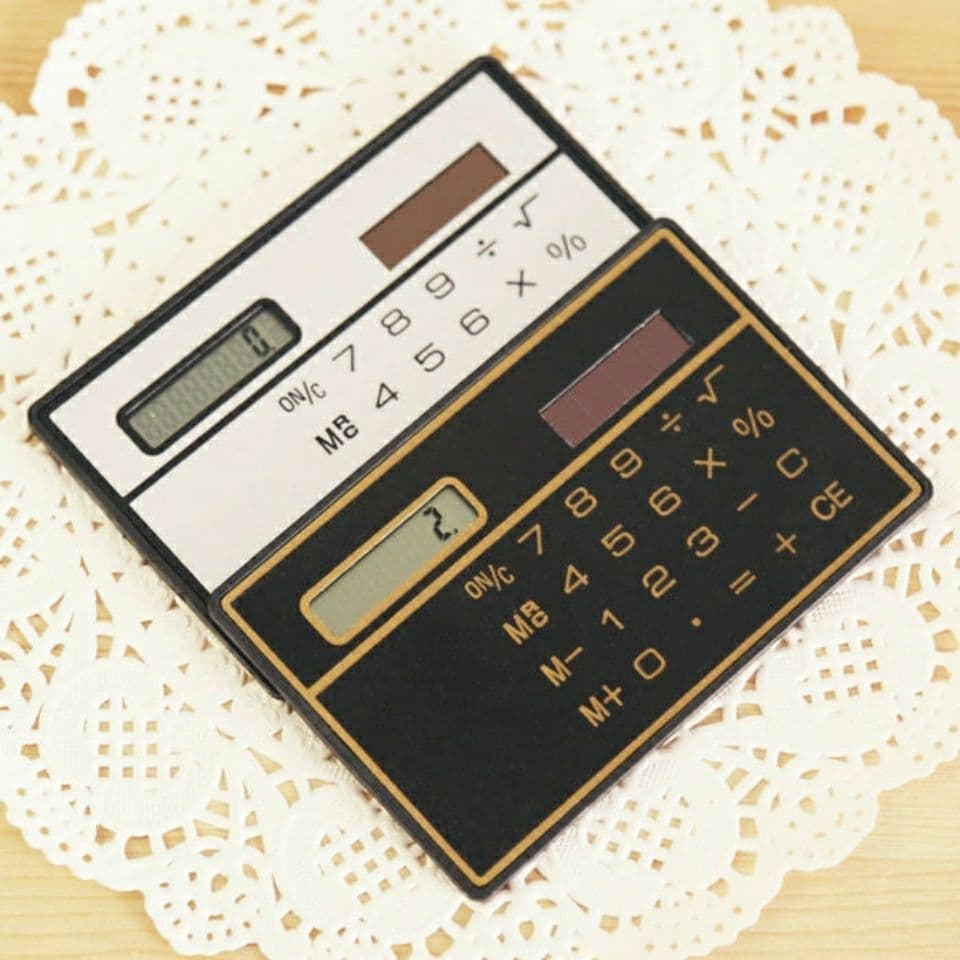 Wholesale Creative Cross-Border Hot-Sale Ultra-Thin Mini Solar Card-Style Portable Calculator Business Card Student Gift