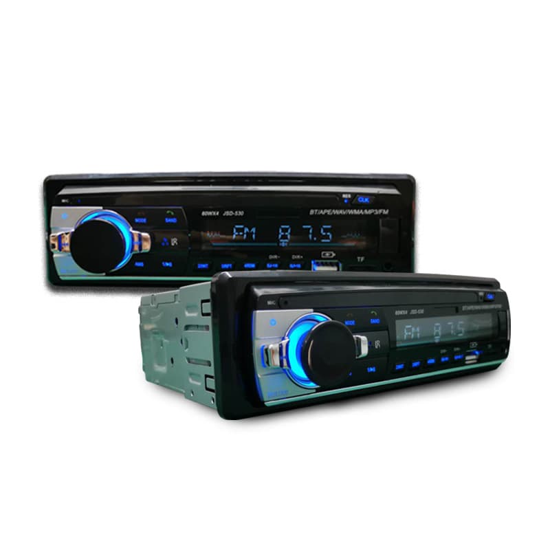 Short Dual USB 12V JSD-530 Car Bluetooth Radio MP3 Player with Card Slot, Portable Car Audio