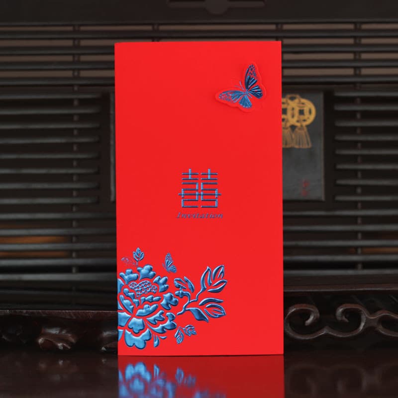 Wedding Invitations / Chinese Double Happiness Invitations / Wedding Invitations / Creative Wedding Invitation Inner Pages / Free Shipping