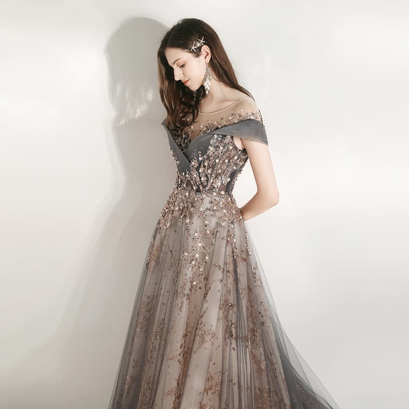 Banquet Evening Dress for Women 2026 New Style Host Party Long Dress Elegant Slimming Dignified Heavy Handmade Annual Meeting Dress