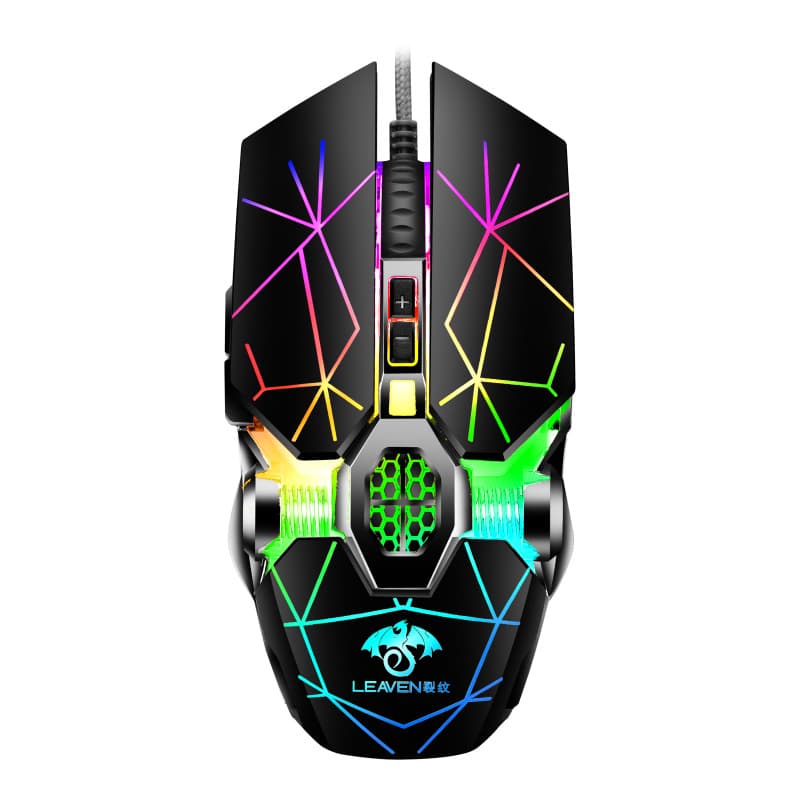 Crack S30 Gaming Mouse USB Wired Computer Office Esports RGB Lighting Mechanical Mouse Amazon Wholesale