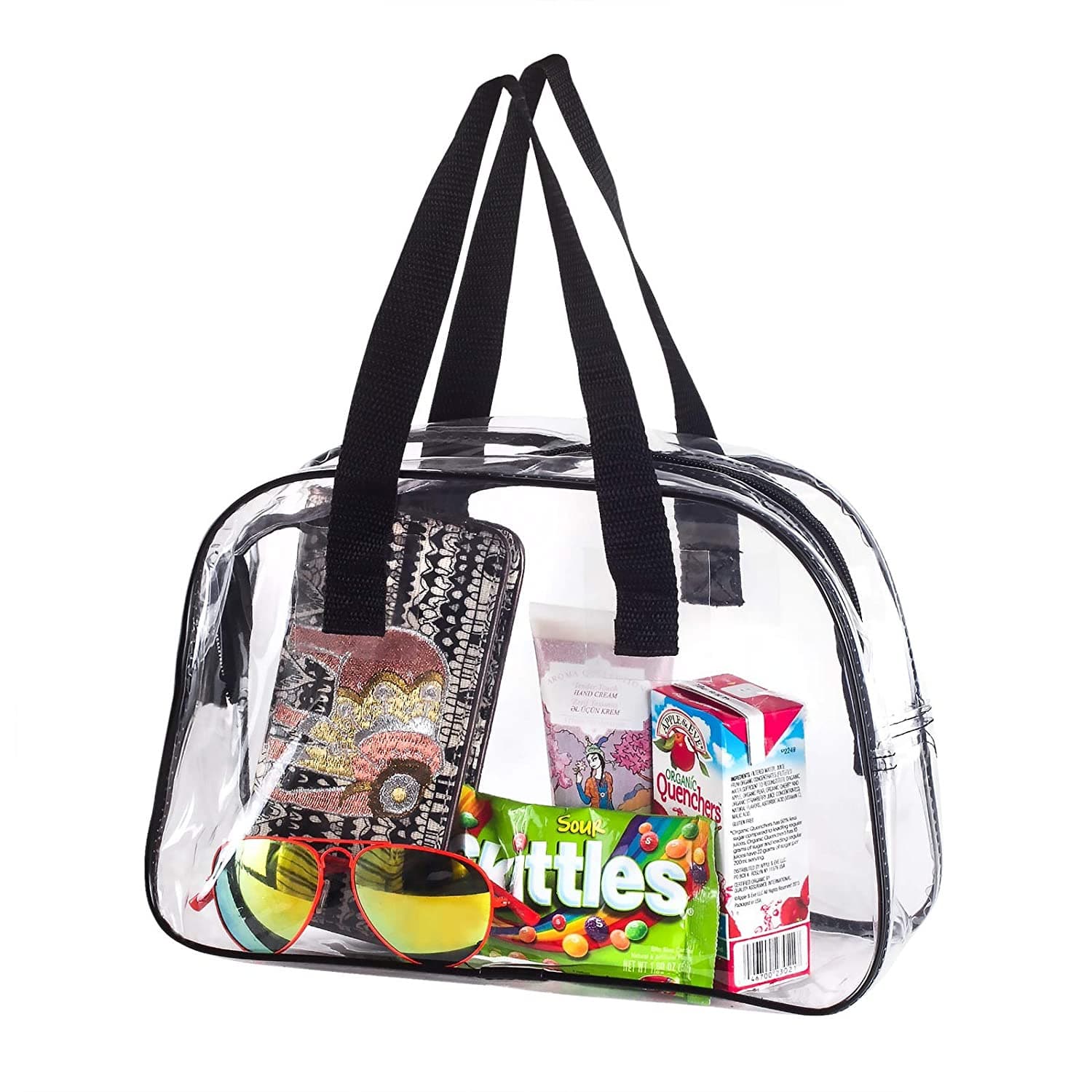 Pvc Stitched Tote Bag, Transparent Large-Capacity Storage Bag, Square Toiletry Bag, Promotional Packaging Tote Bag, Portable