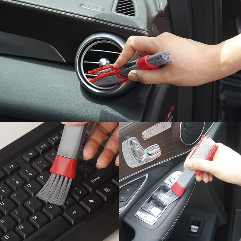 Car Air Conditioner Vent Cleaning Brush Small Soft Bristle Dust Removal Car Wash Sweeping Ash Tool Brush