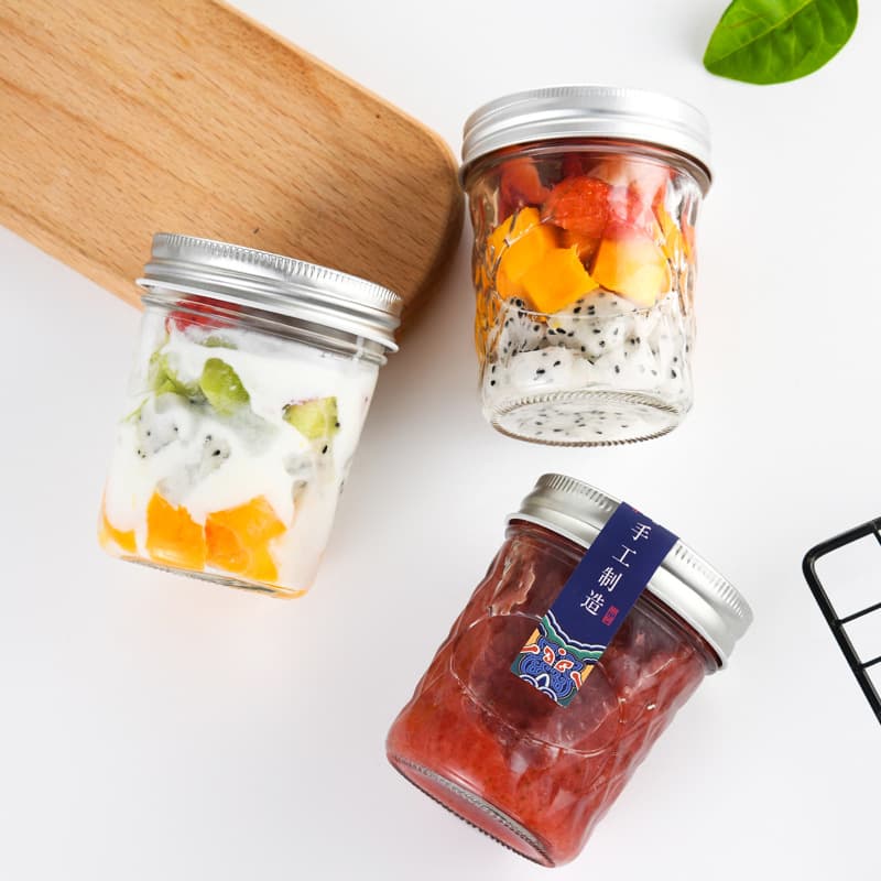 Fish Maw Storage Jars Glass Airtight Kitchen Storage Containers with Lids Food-Grade Canning Jars Jam Jars Breakfast Yogurt Cups