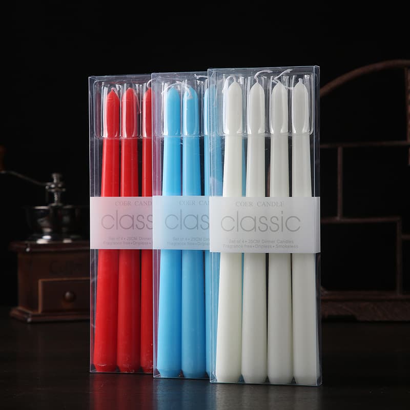 European Classic Red and White Candles DIY Power Outage Emergency Long Rod Candles Candlelight Dinner Atmosphere Layout Props Foreign Trade