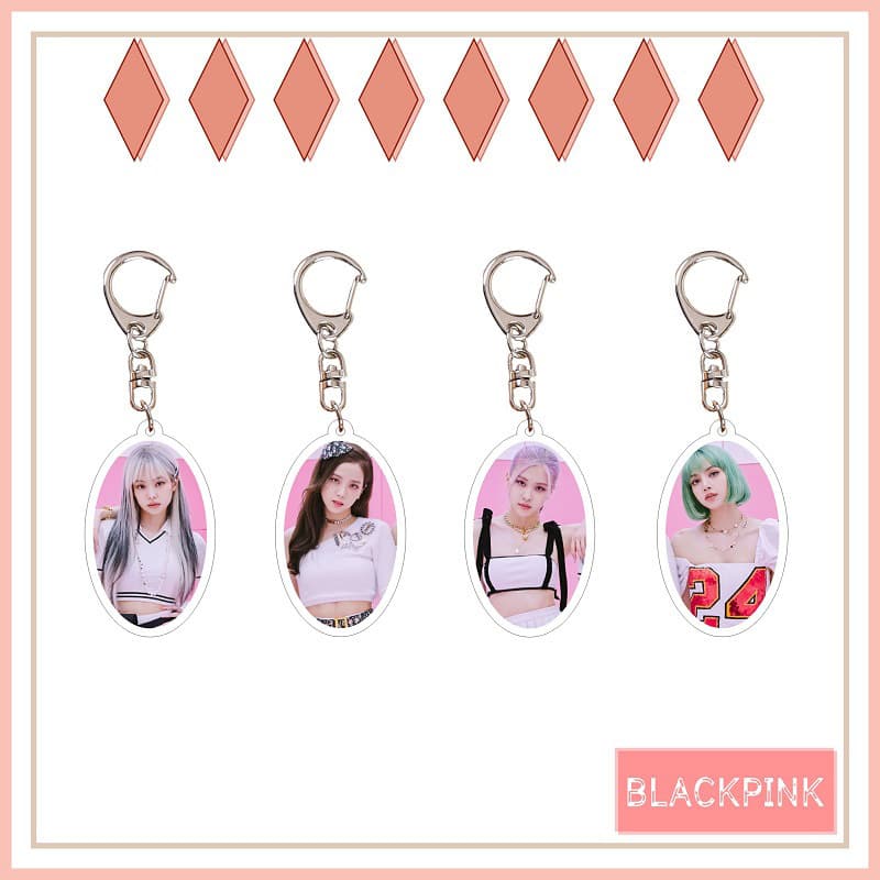 New blackpink combination double-sided double-layer transparent edge acrylic keychain