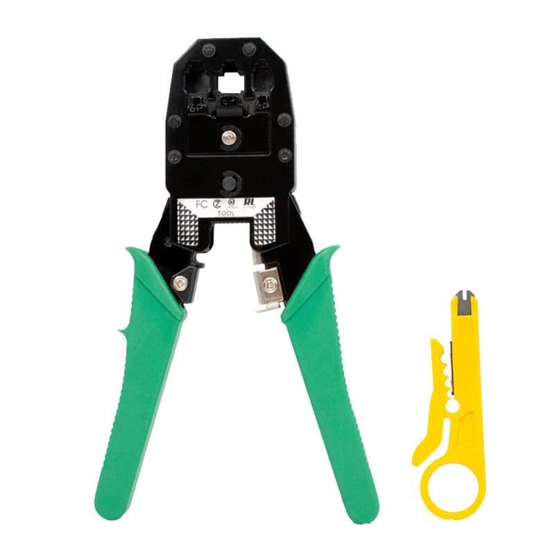 Three-Purpose Mesh Pliers with Wire Stripper, Telephone Network Cable Crystal Head Wire Stripper, Multi-Function Wire Stripper Network Tool