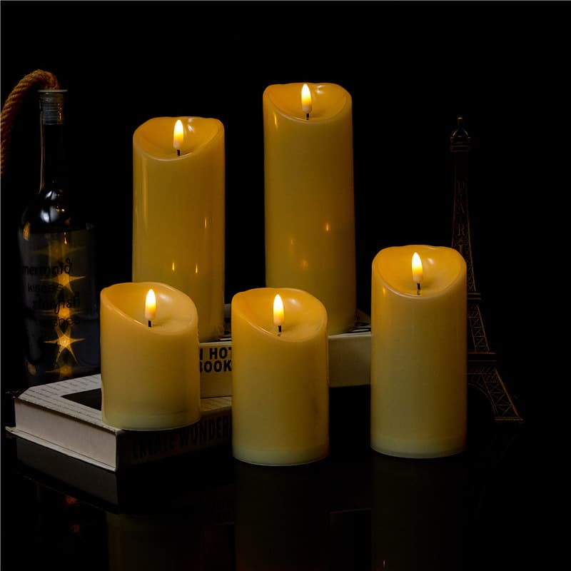 Simulated LED Electronic Candle Bullet-Shaped Ambient Lamp Home Decor Flickering Candle