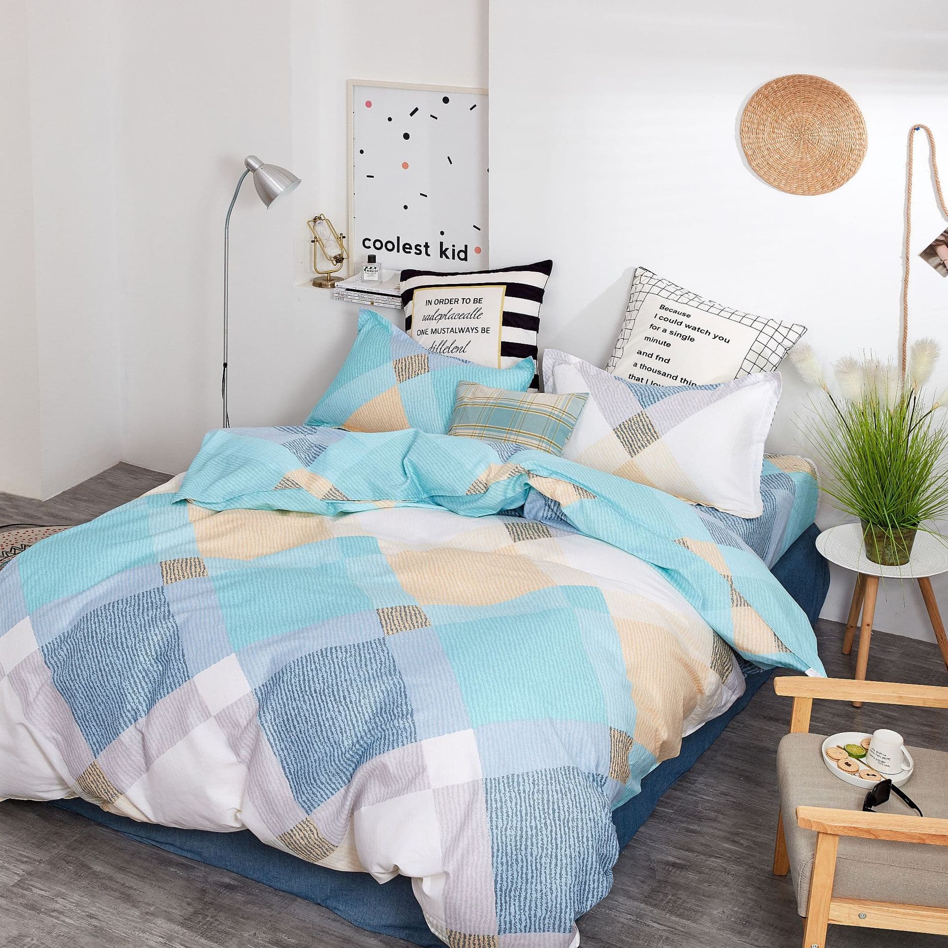 Factory Wholesale Brushed Four-Piece Bedding Set for Student Dormitory Bed Sheet, Duvet Cover, Pillowcase Gift Wholesale