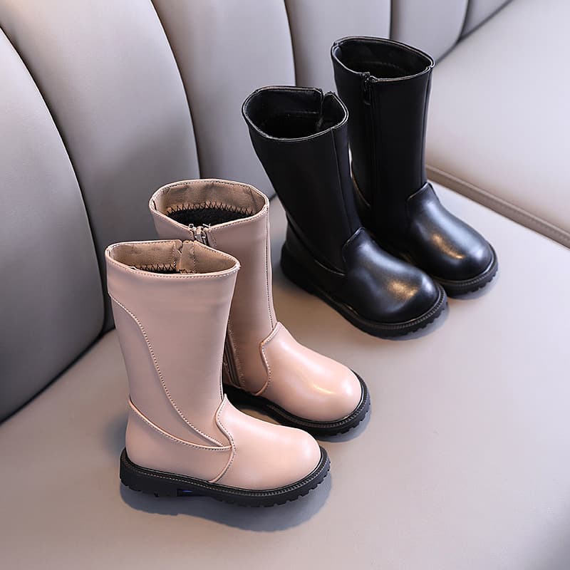 2020 Winter New Korean Style Children's High Boots, Fashionable and Versatile Cotton-padded Martin Boots for Girls and Older Children