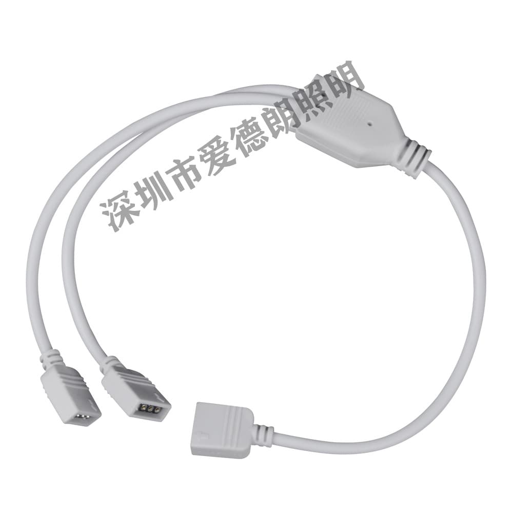 LED Strip Connector RGB Multicolor Light Bar Controller 4-Core Connector Cable 1-to-2/3/4 Splitter