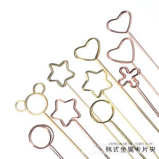 Floral Arrangement Supplies: Gold-Plated Metal Flower Insert Card Clip for DIY Bouquet Wrapping in Flower Shops