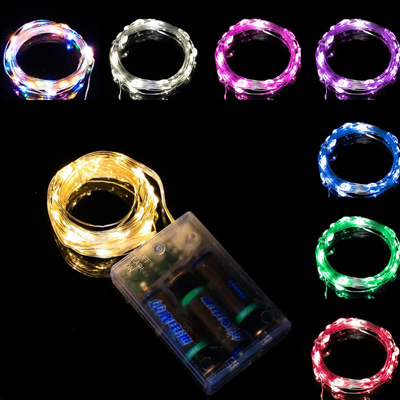 Cross-border Battery Box USB Copper Wire Fairy Lights Cake LED String Lights Christmas Decoration Copper Wire Lights Colorful Ambient Lights