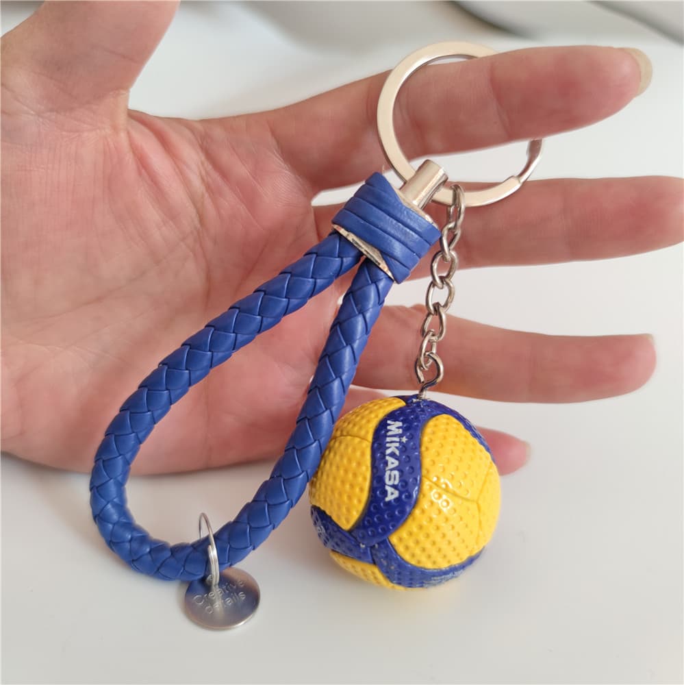 Spot New Color Braided Rope Volleyball Keychain Mikasa Bag Pendant Chinese Women's Volleyball Mini Commemorative Gift