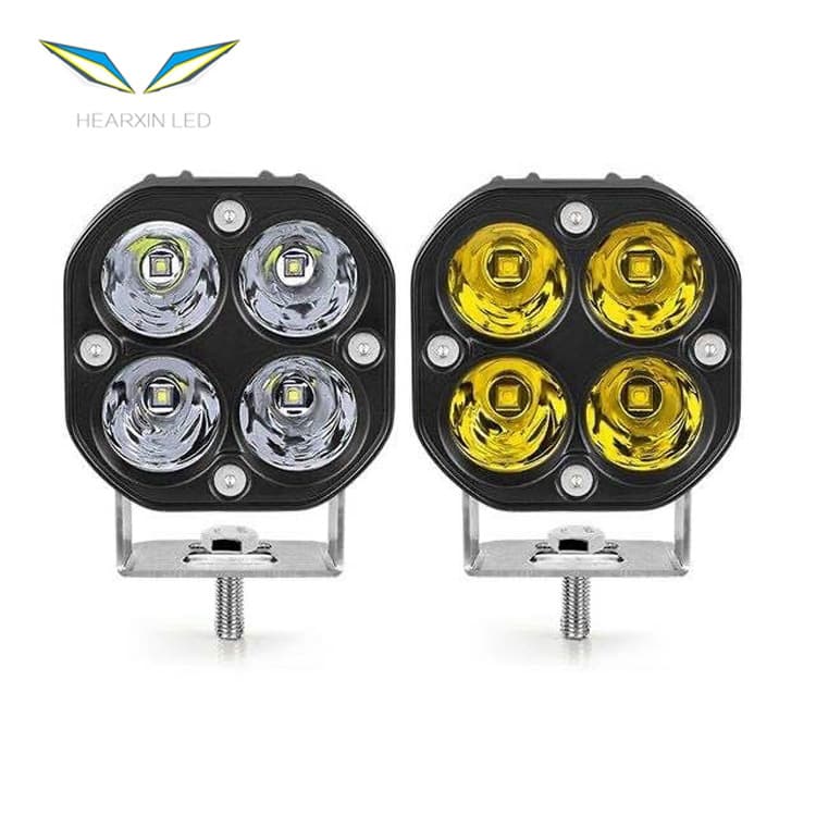 40W Waterproof LED Work Light 3-Inch Large Off-Road Square Spotlight for Trucks Cars