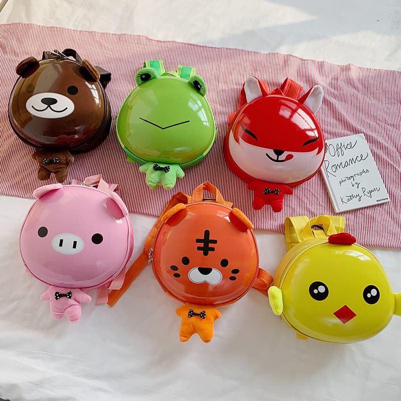 Wholesale Cartoon Cute Kids Backpack 2025 New Eggshell Bag Kindergarten Schoolbag Boys Girls Baby Shoulder Bag Trendy