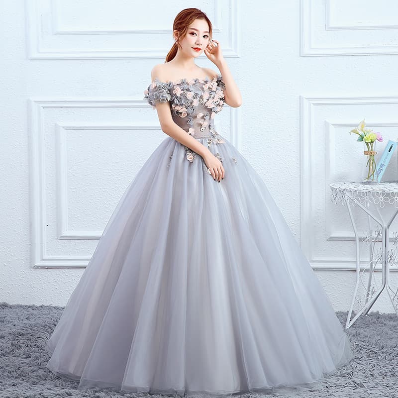 2026 New Women's Long Colored Shape Photo Studio Bridal Banquet Host Evening Gown Solo Art Exam Performance Costume Puff Skirt