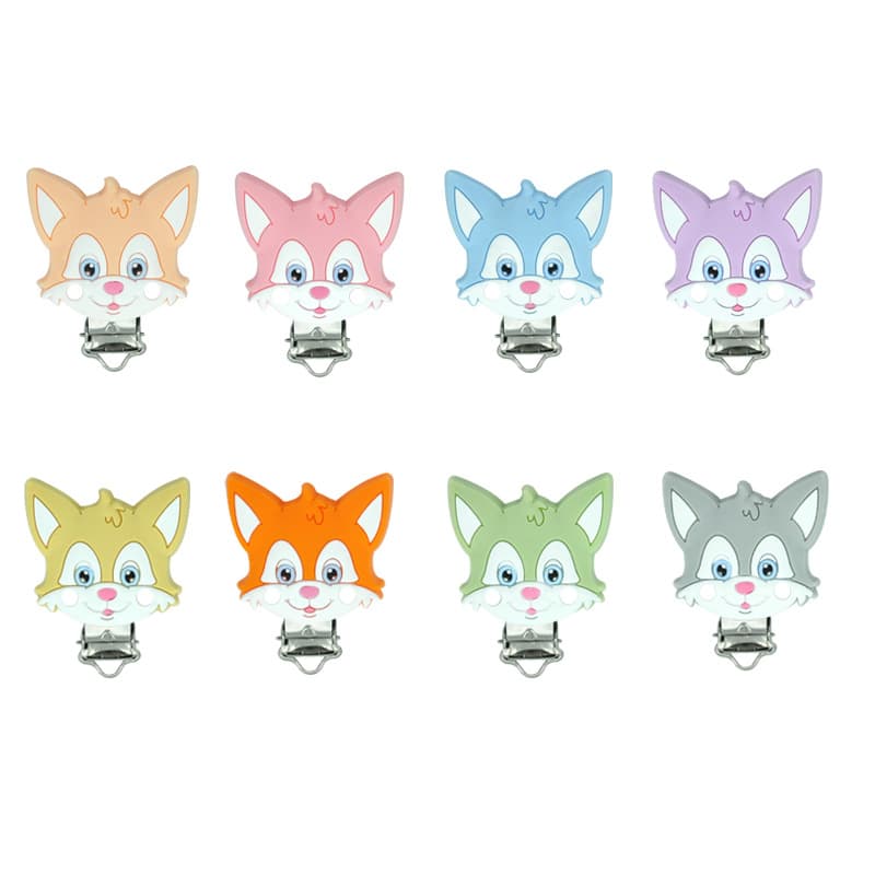 Factory Hot Sale Silicone Pacifier Clip Stainless Steel Pacifier Clip Baby Soothing Silicone Pacifier Chain Accessories
