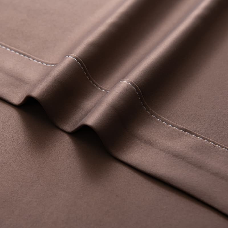 High-precision Black Curtain Fabric Solid Color Blackout Curtains Manufacturer Direct Sales Project Curtains Finished Thickened Double-sided Matte