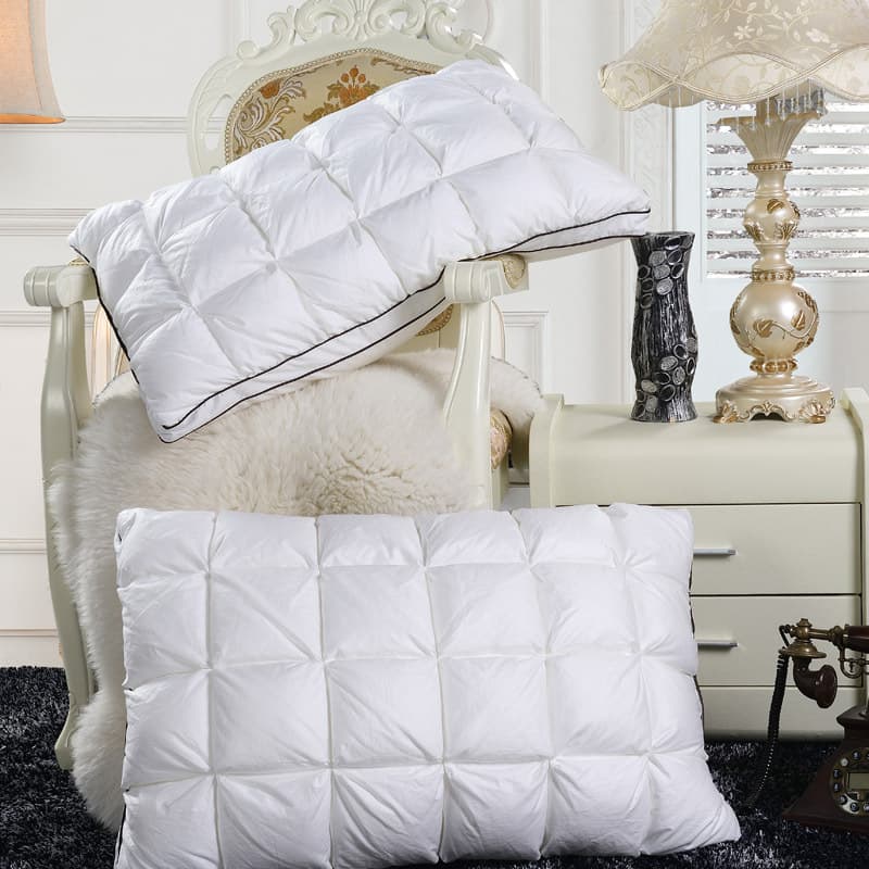 Factory Direct Cotton Sateen Feather Pillow Core, Hotel Guesthouse Special Pillow, Washable Pillow Core Wholesale