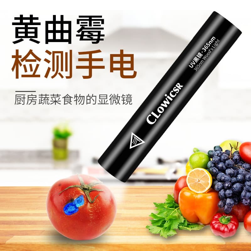 UV Detection Pen Aflatoxin Detection Lamp Aspergillus Professional Identification Black Mirror UV Flashlight