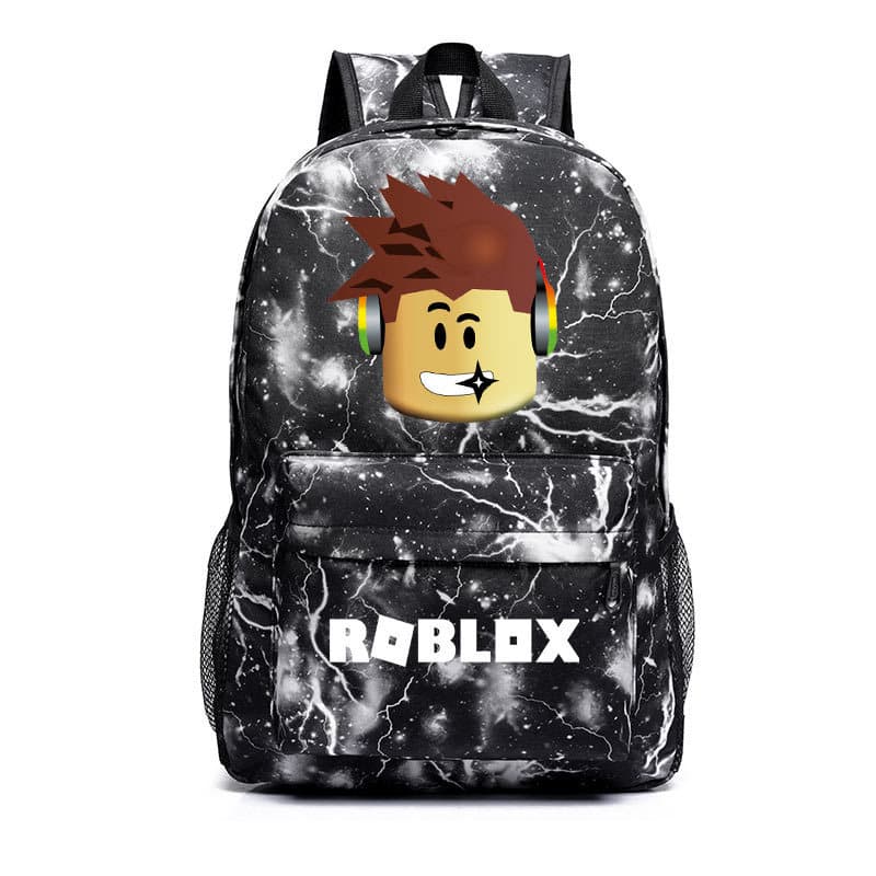 Roblox Game Peripheral Starry Sky Dual-shoulder Backpack Travel Computer Bag For High School Students Books