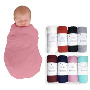 Bamboo Cotton Dyed Swaddle Blanket, Solid Color Double-Layer Muslin Towel, Stroller Cover Blanket, Amazon Cross-Border Hot Selling