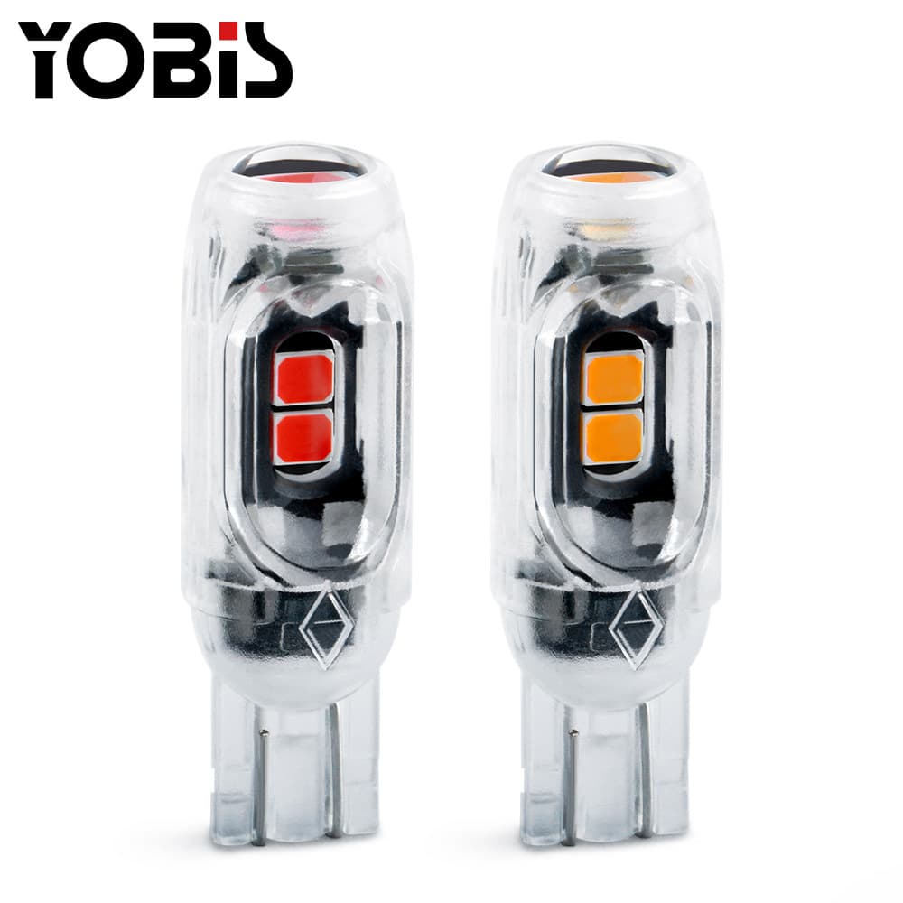 YOBIS New T10 3030 5-LED Car Small Light, Wide Beam Lens, Full Transparency Tail Light