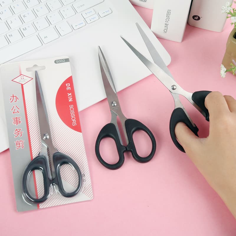Office Scissors Stainless Steel Small Medium Large Black Multi-purpose Household Scissors Student Handmade Paper Cutting Scissors Wholesale