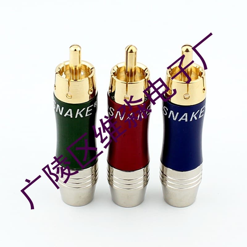 Audio Connector Snake King Plug Component Snake King RCA Male Connector Audio Video Connector RCA Male