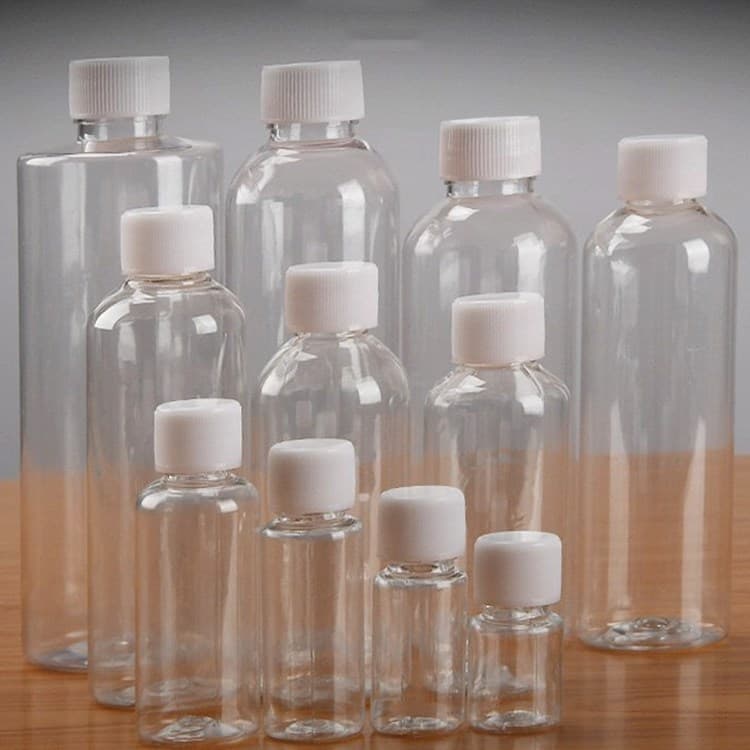 5 10 20 30 100ml transparent plastic bottles, PET dispensing bottles, slim and tall medicine bottles, sealed liquid bottles