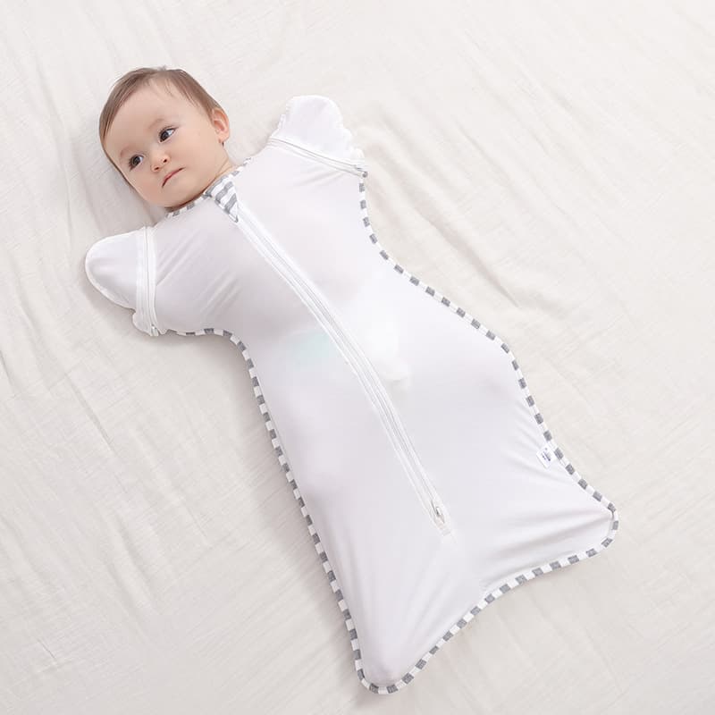 Newborn Sleep Sack with Detachable Sleeves, Baby Swaddle Wrap, Anti-Kick Blanket, Bamboo Fiber Wrap for Infants and Toddlers
