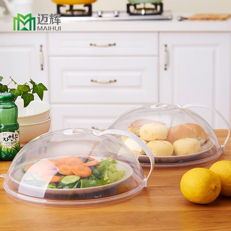Maihui Kitchen Fresh Cover PC Transparent Upgraded Plastic Food Cover Microwave Heating Special Cover Oil-Proof Cover