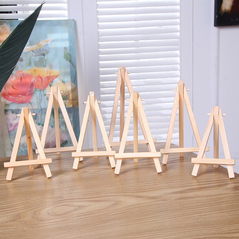 8x15 easel, mini pine tripod, wooden phone stand, desktop painting display rack, factory direct sales